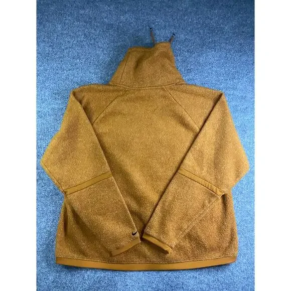Nike Therma Fleece Long Neck Hoodie Burnt Sienna Brown Women's Size L - Picture 4 of 6